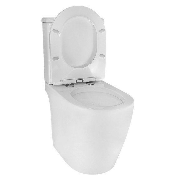 Унитаз-компакт безободковый Azario LEO TORNADO FLUSHING AZ-1253CT с тонкой крышкой микролифт (система смыва Торнадо) - фото 5