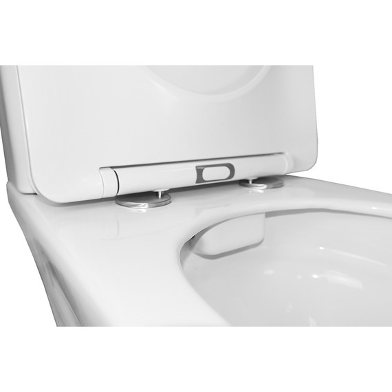 Унитаз-компакт безободковый Azario Vois AZ-1343В с тонким быстросъемным сиденьем микролифт - фото 8