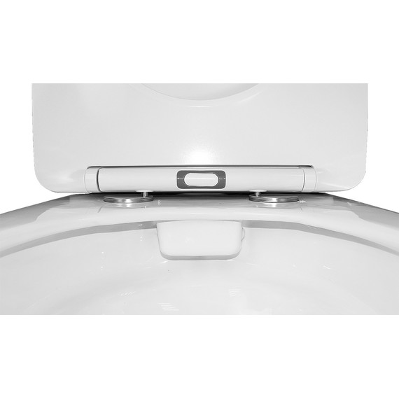 Унитаз-компакт безободковый Azario Vois AZ-1343В с тонким быстросъемным сиденьем микролифт - фото 9