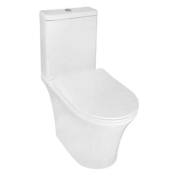 Унитаз-компакт безободковый Azario Vois AZ-1343В с тонким быстросъемным сиденьем микролифт - фото 2