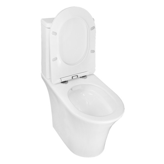 Унитаз-компакт безободковый Azario Vois AZ-1343В с тонким быстросъемным сиденьем микролифт - фото 6