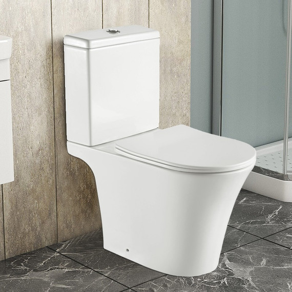 Унитаз-компакт безободковый Azario Vois AZ-1343В с тонким быстросъемным сиденьем микролифт - фото 13