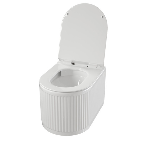 Унитаз подвесной безободковый Azario LUSTER AZ-2285 с тонкой крышкой микролифт (Система смыва торнадо) - фото 3