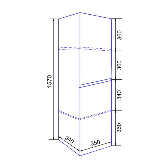 Пенал подвесной Azario Эстима 35 см R CS00094557 - фото 5