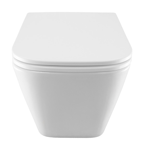 Унитаз подвесной безободковый Azario PRO PRO-0002 UQ3 с тонкой крышкой микролифт (Система смыва торнадо) - фото 2