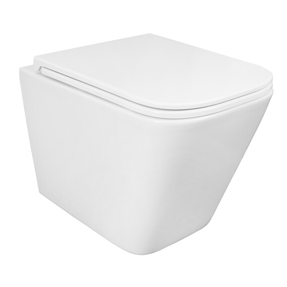 Унитаз подвесной безободковый Azario PRO PRO-0002 UQ3 с тонкой крышкой микролифт (Система смыва торнадо) - фото 2