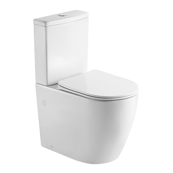 Унитаз-компакт безободковый Azario LUMA TORNADO FLUSHING AZ-1253ST с тонкой крышкой микролифт (система смыва Торнадо) - фото 4