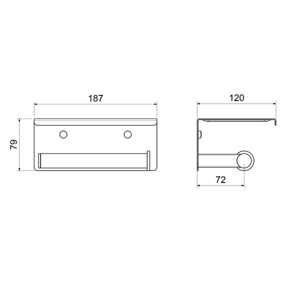 Держатель для туалетной бумаги Timo Luiro 18543/18, цвет чёрное золото - фото 2