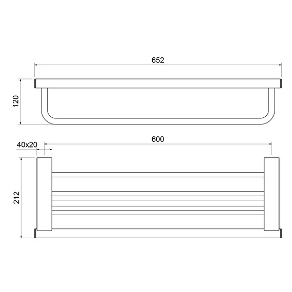 Полка для полотенец Timo Luiro 18558/18, цвет чёрное золото - фото 2