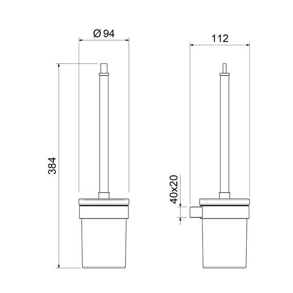 Ёршик для унитаза Timo Luiro 18561/18, цвет чёрное золото - фото 2
