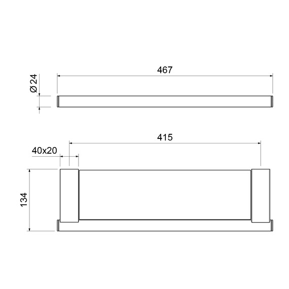Стеклянная полка Timo Luiro 18572/03, цвет чёрный - фото 2