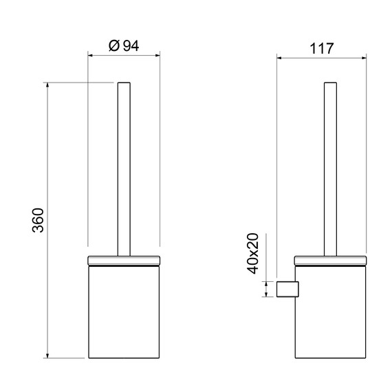 Ёршик для унитаза Timo Luiro 18661/18, цвет чёрное золото - фото 2