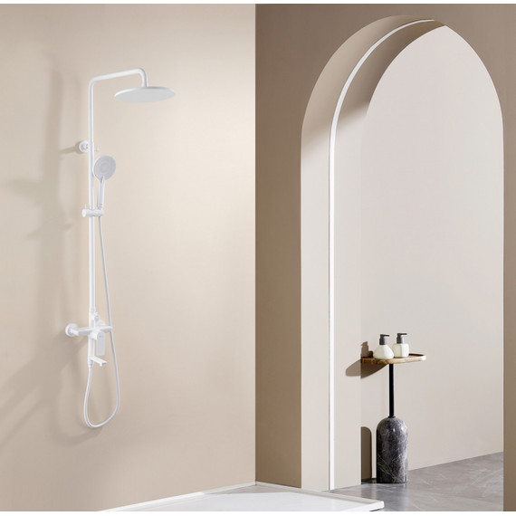 Душевая стойка Abber Weiss Insel AF8016FWL, белый матовый - фото 2