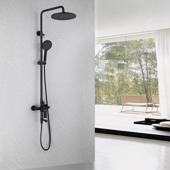 Душевая стойка Abber Weiss Insel AF8016NB, чёрный матовый - фото 2