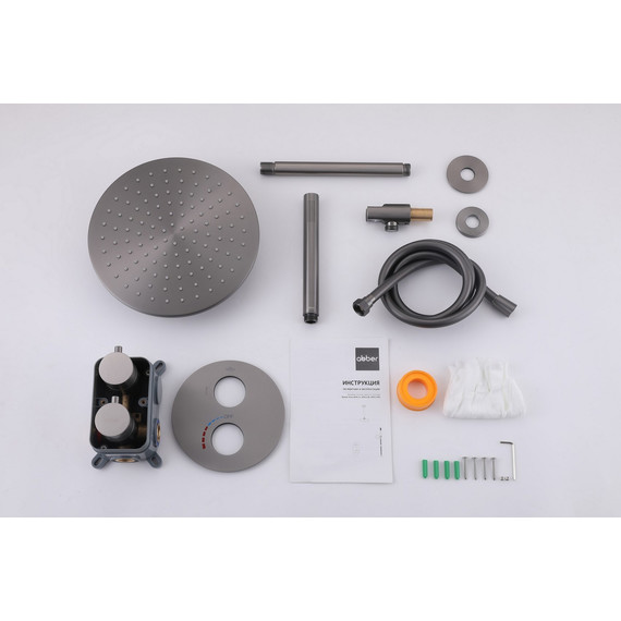 Душевая система для душа Abber Wasser Kreis AF8121NG (со скрытой частью) никель - фото 3