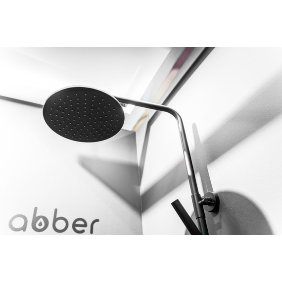 Душевая стойка с термостатом Abber Wasser Kreis AF8160BL, чёрный матовый - фото 4