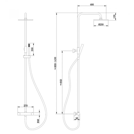 Душевая стойка с термостатом Abber Wasser Kreis AF8160L - фото 3