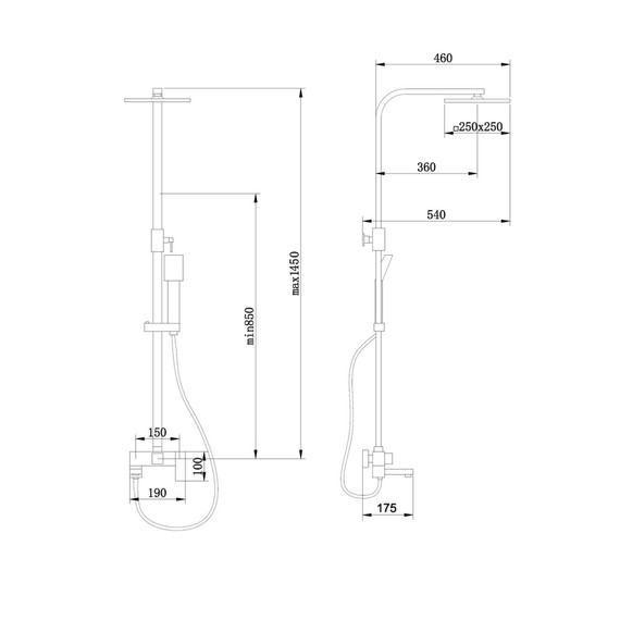 Душевая стойка Abber Daheim AF8216SPL, сатин - фото 3