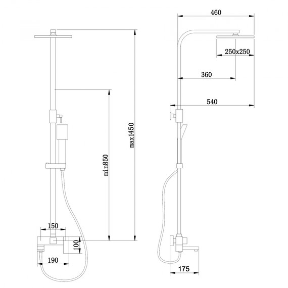 Душевая стойка Abber Daheim AF8216WL, белый матовый - фото 4