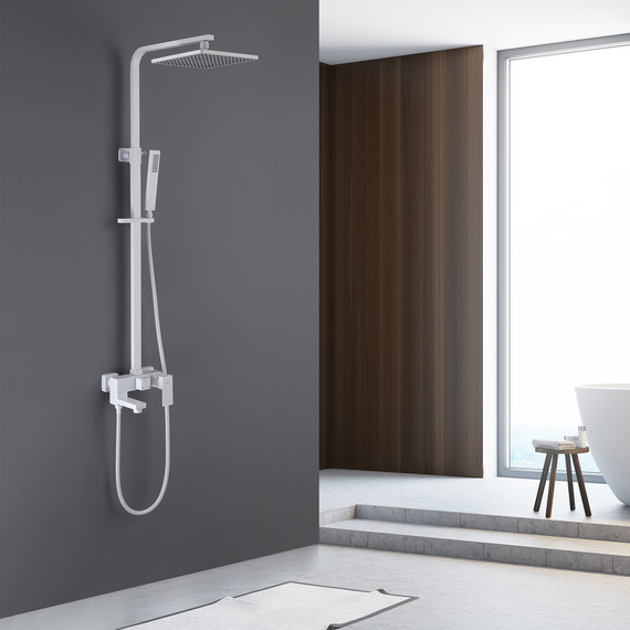 Душевая стойка Abber Daheim AF8216WL, белый матовый - фото 2