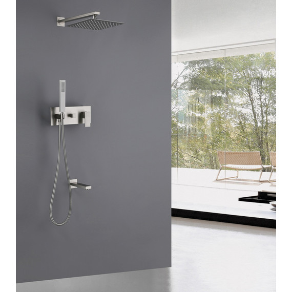 Душевая система для ванны Abber Daheim AF8217SP (со скрытой частью) сатин - фото 2