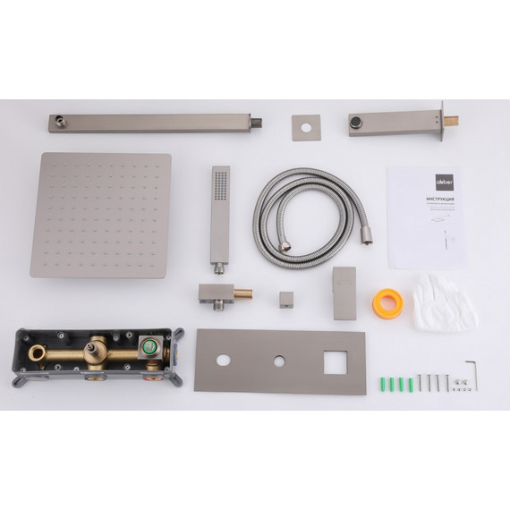 Душевая система для ванны Abber Daheim AF8217SP (со скрытой частью) сатин - фото 3