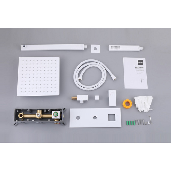 Душевая система для душа Abber Daheim AF8218W (со скрытой частью) белый матовый - фото 3