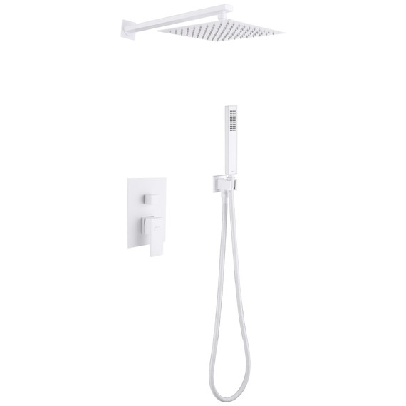 Душевая система для душа Abber Daheim AF8219W (со скрытой частью) белый матовый - фото 