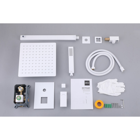 Душевая система для душа Abber Daheim AF8219W (со скрытой частью) белый матовый - фото 3