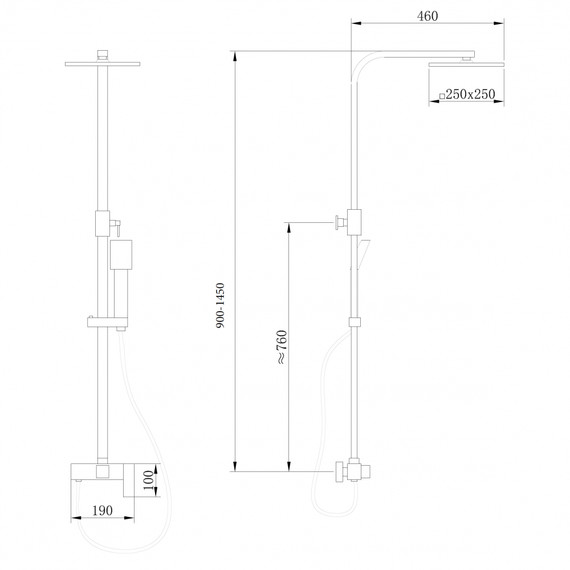 Душевая стойка Abber Daheim AF8220L - фото 4