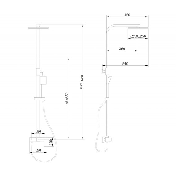 Душевая стойка Abber Daheim AF8220SPL, сатин - фото 4