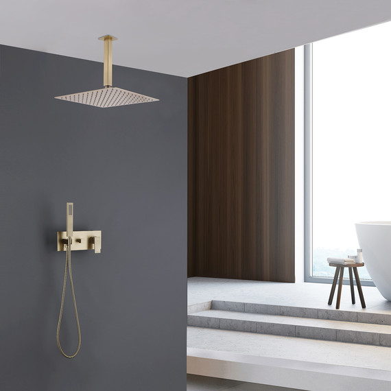 Душевая система для душа Abber Daheim AF8221G (со скрытой частью) золото матовое - фото 2