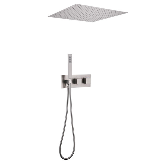 Душевая система для душа с термостатом Abber Daheim AF8255SP (со скрытой частью) сатин - фото 