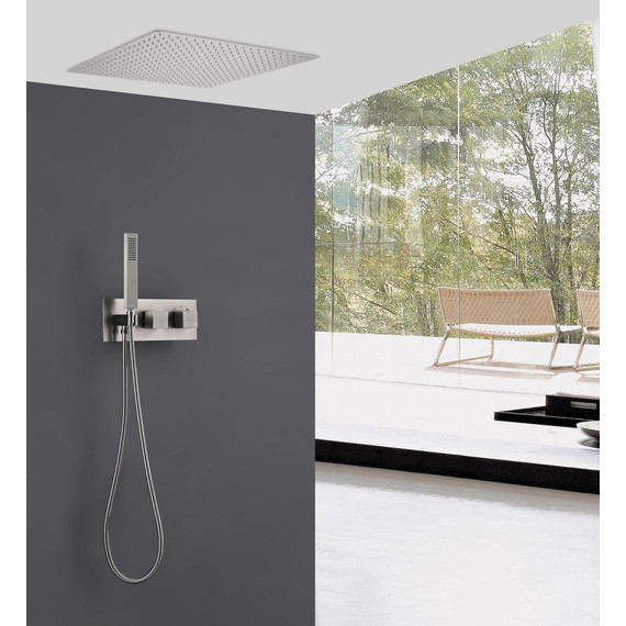 Душевая система для душа с термостатом Abber Daheim AF8255SP (со скрытой частью) сатин - фото 2