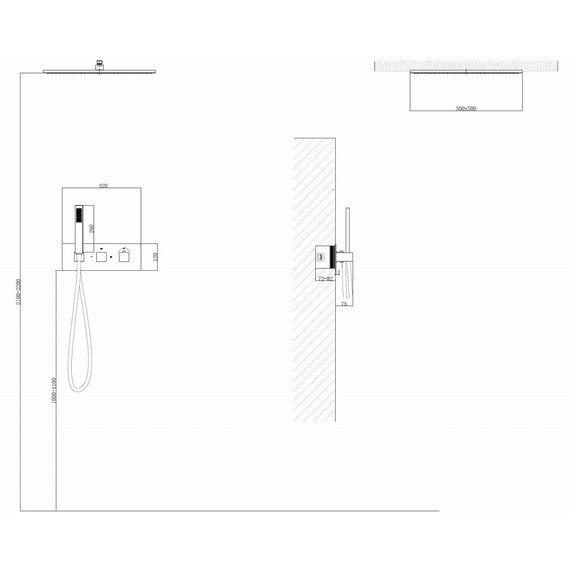 Душевая система для душа с термостатом Abber Daheim AF8255SP (со скрытой частью) сатин - фото 3