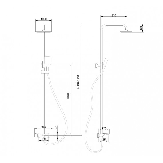 Душевая стойка с термостатом Abber Thermostat AF8516FWL, белый матовый - фото 4
