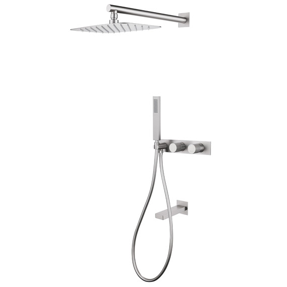 Душевая система для ванны Abber Rund AF8717SP (со скрытой частью) сатин - фото 