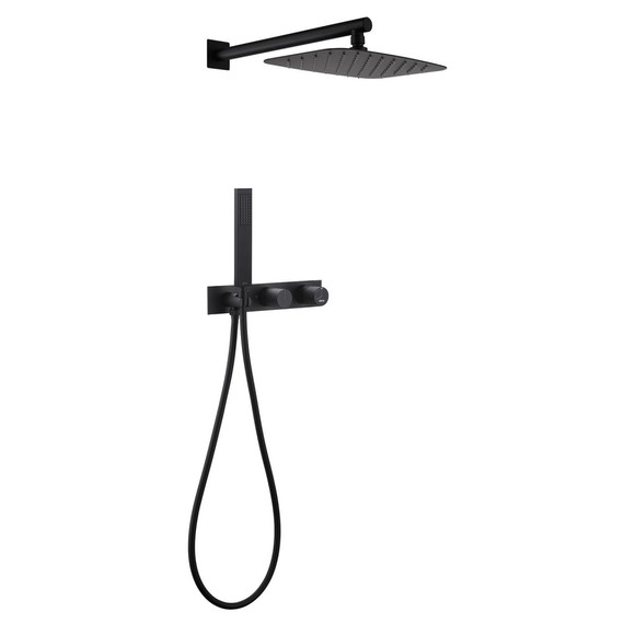 Душевая система для душа Abber Rund AF8718B (со скрытой частью) чёрный матовый - фото 