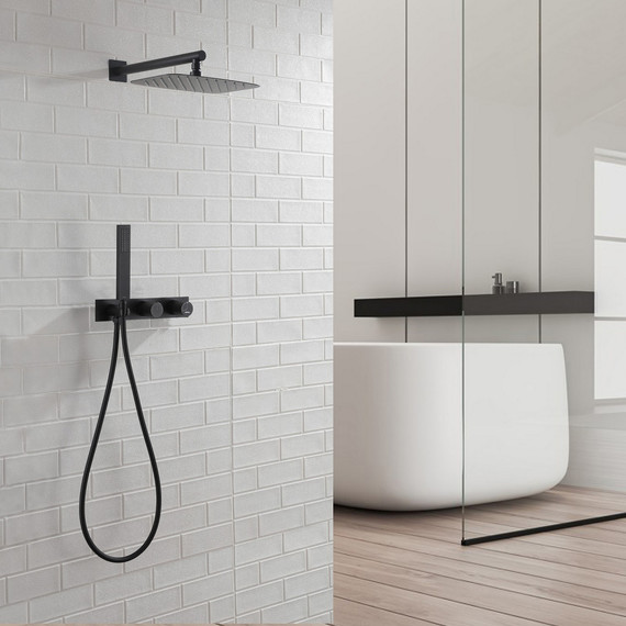 Душевая система для душа Abber Rund AF8718B (со скрытой частью) чёрный матовый - фото 2