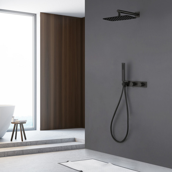 Душевая система для душа Abber Rund AF8718B (со скрытой частью) чёрный матовый - фото 3