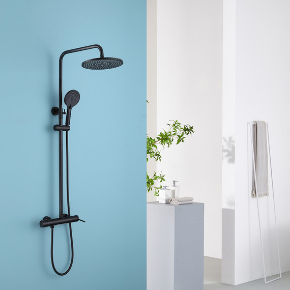 Душевая стойка Abber Emotion AF8816BL, чёрный матовый - фото 2