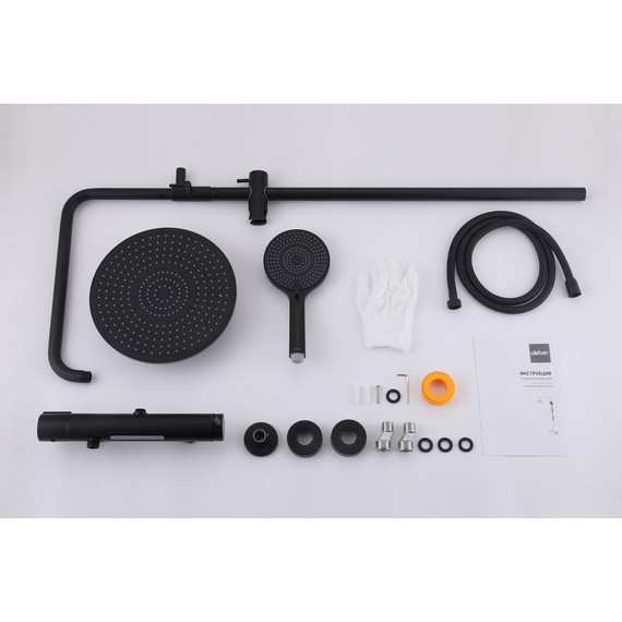 Душевая стойка Abber Emotion AF8816BL, чёрный матовый - фото 6