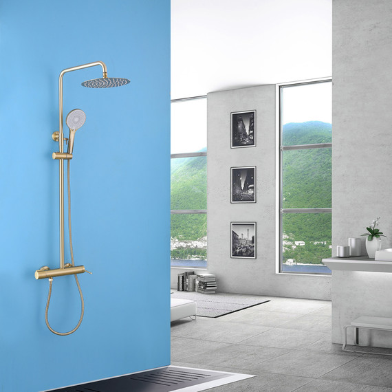 Душевая стойка Abber Emotion AF8816GL, золото матовое - фото 2
