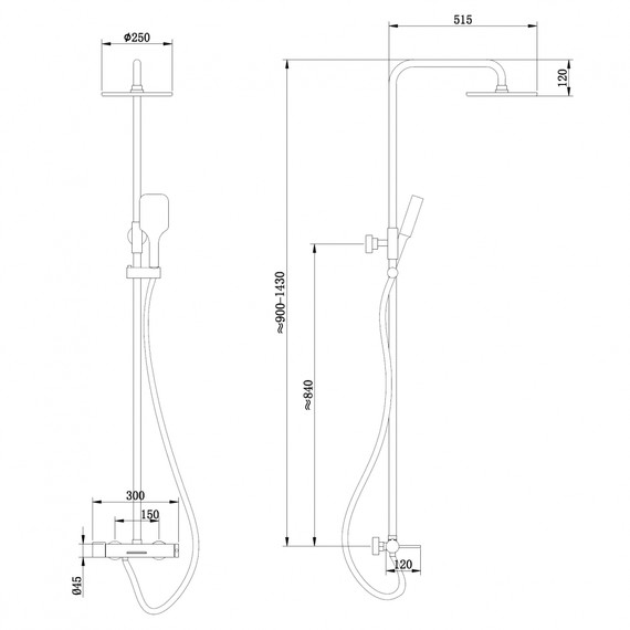 Душевая стойка Abber Emotion AF8816L - фото 4