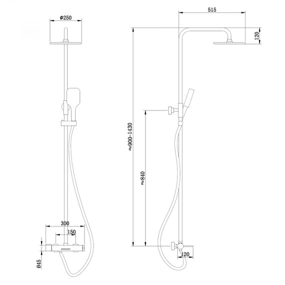 Душевая стойка Abber Emotion AF8816NGL, никель - фото 4