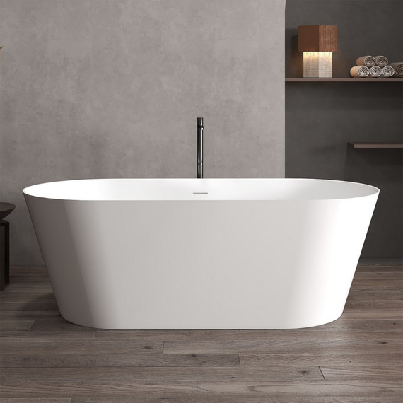 Ванна отдельностоящая Abber Stein 170x80 см AS9605, белый матовый - фото 
