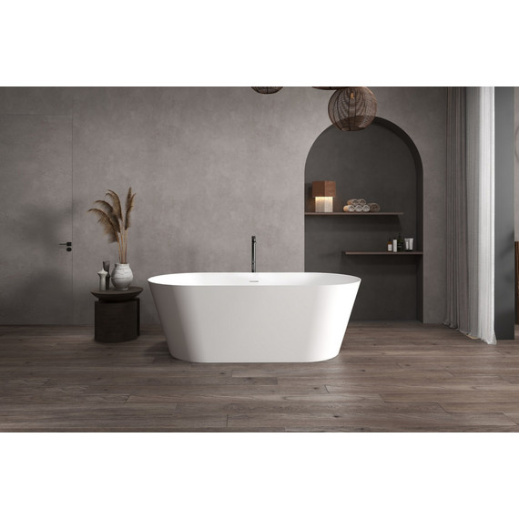 Ванна отдельностоящая Abber Stein 170x80 см AS9605, белый матовый - фото 2