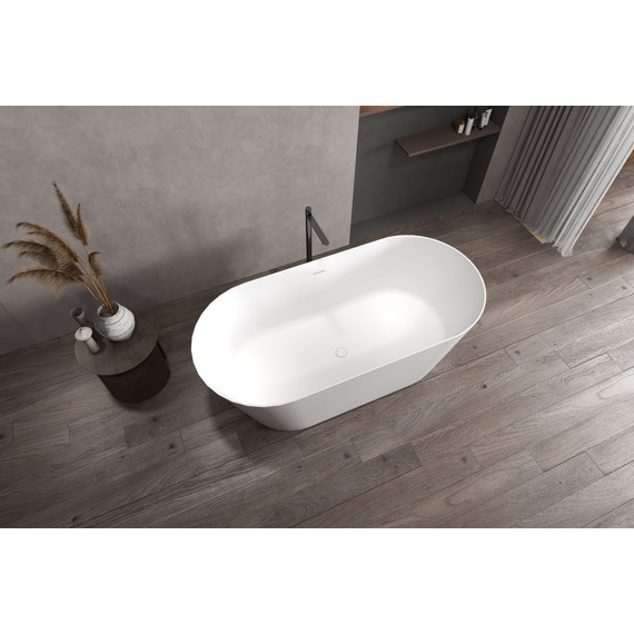 Ванна отдельностоящая Abber Stein 170x80 см AS9605, белый матовый - фото 3