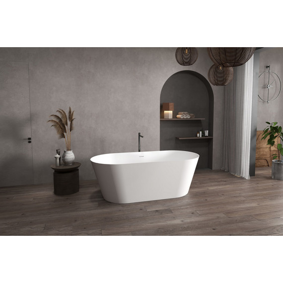 Ванна отдельностоящая Abber Stein 170x80 см AS9605, белый матовый - фото 4