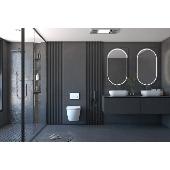 Инсталляция с подвесным унитазом комплект: Abber AC0105 с подвесным унитазом Bequem AC1100 с крышкой микролифт, кнопка смыва AC0121 хром - фото 3